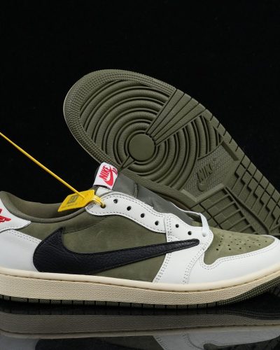 Jordan × Travis Scott Air Jordan 1 Low OG 8.0 Medium Olive — DM7866-200 · GX Batch