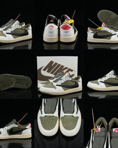Jordan × Travis Scott Air Jordan 1 Low OG 8.0 Medium Olive — DM7866-200 · GX Batch